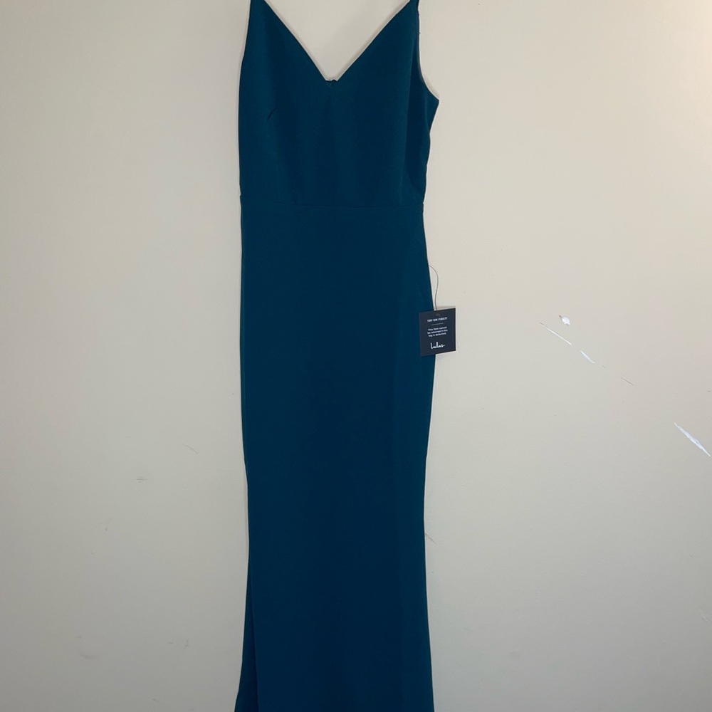 Lulus Moments Of Bliss Forest Green Backless Mermaid Maxi Dress - Picture 8 of 12